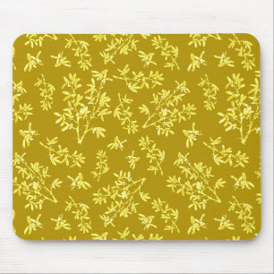 Blackthorn Pattern gold  Mouse Pad