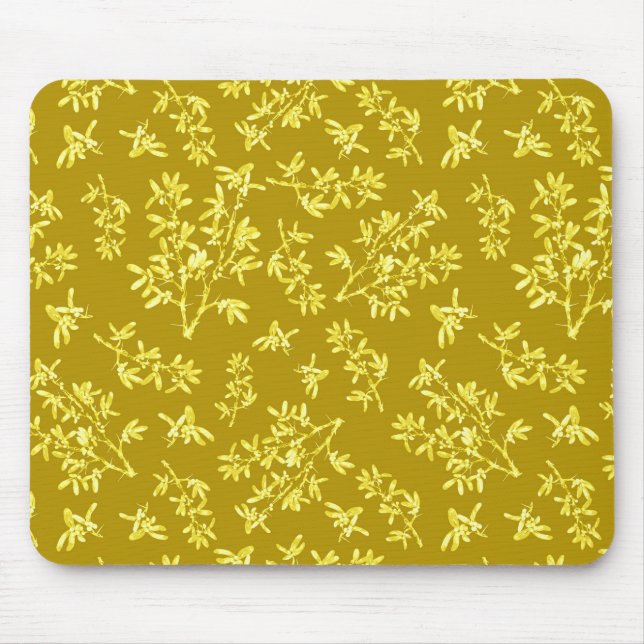 Blackthorn Pattern gold  Mouse Pad (Front)