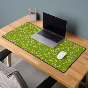 Blackthorn Pattern Green  Desk Mat