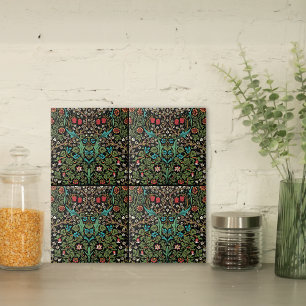 Blackthorn Wildflower Pattern William Morris Ceramic Tile