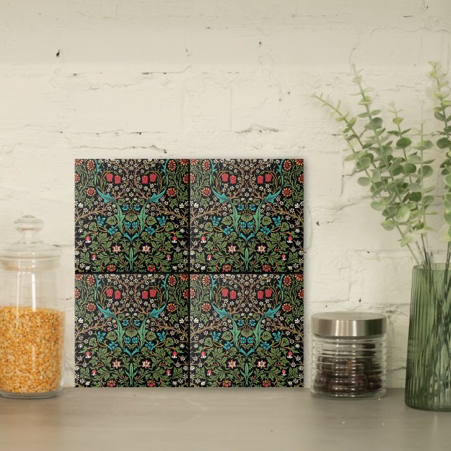 Blackthorn Wildflower Pattern William Morris Ceramic Tile (Creator Uploaded)