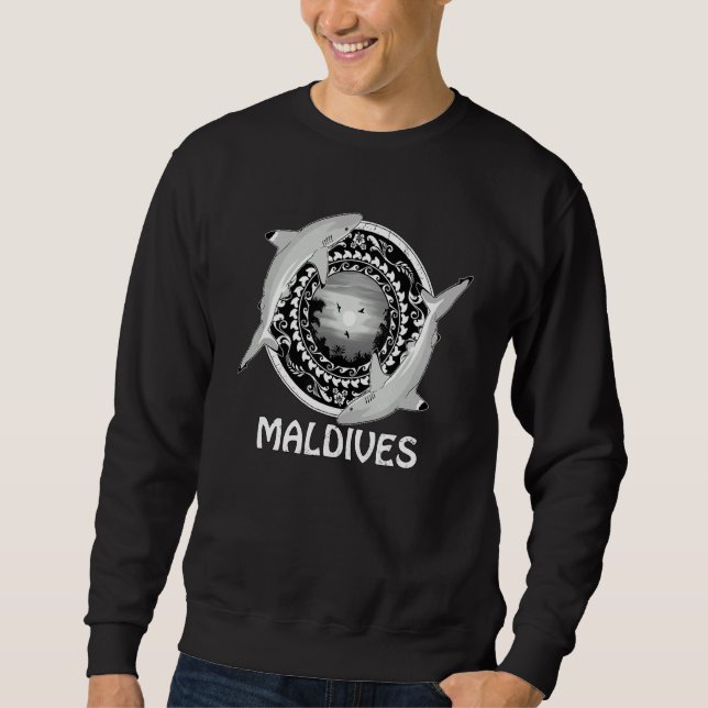 Blacktip Shark Maldives Diving Dive Maldives Sweatshirt (Front)