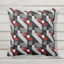 BlackToned and red colour Geometric Pattern