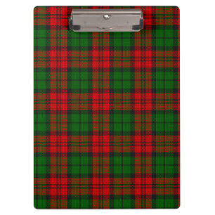 Blackwatch Campbell Tartan Red Green Plaid Clipboard