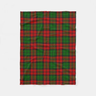 Blackwatch Campbell Tartan Red Green Plaid Fleece Blanket