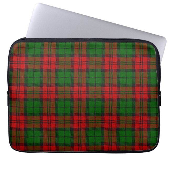 Blackwatch Campbell Tartan Red Green Plaid Laptop Sleeve (Front)