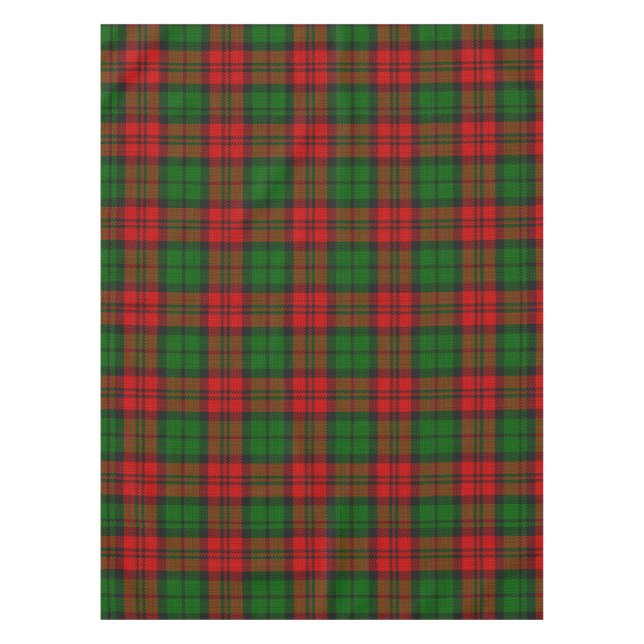 Blackwatch Campbell Tartan Red Green Plaid Tablecloth (Front)