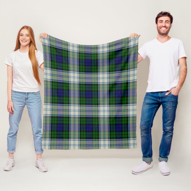 Blackwatch Dress Modern Plaid Fleece Blanket (In Situ)