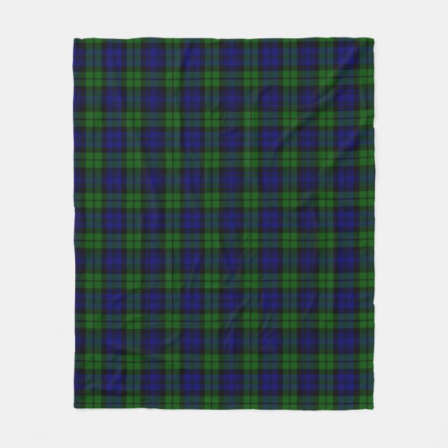 Blackwatch Tartan Fleece Blanket (Front)