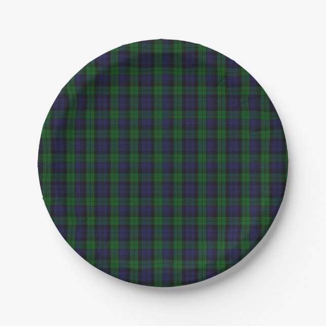 Blackwatch Tartan Paper Plate (Front)
