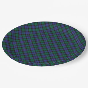 Blackwatch Tartan Royal Scottish Plaid Pattern Paper Plate