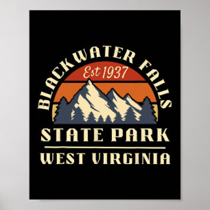 Blackwater Falls State Park West Virginia Mountain Poster