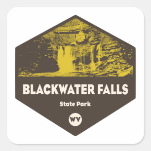 Blackwater Falls State Park West Virginia Square Sticker