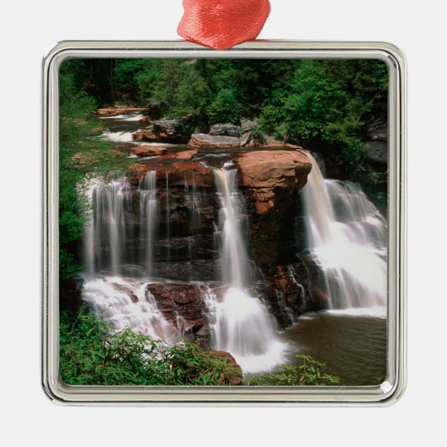 Blackwater Falls, West Virginia, scenic, Metal Ornament (Front)