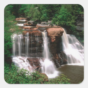 Blackwater Falls, West Virginia, scenic, Square Sticker