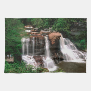Blackwater Falls, West Virginia, scenic, Tea Towel