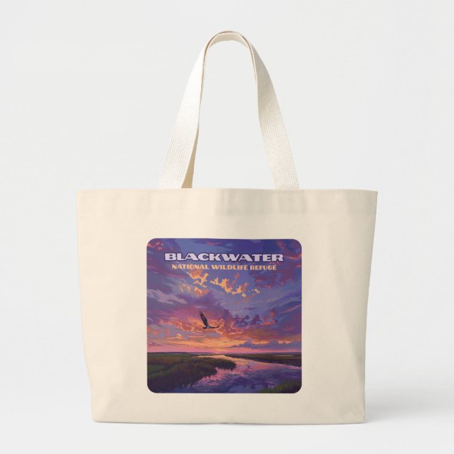 Blackwater National Wildlife Refuge Park Maryland  Large Tote Bag (Front)