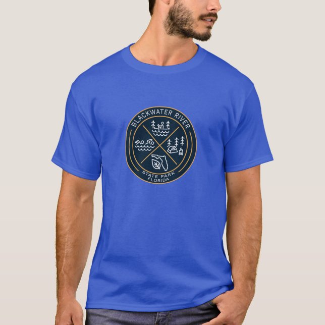 Blackwater River State Park Florida Heraldic Logo T-Shirt (Front)
