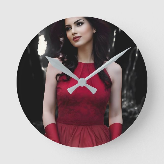 BlackWhiteRed wall clock (Front)