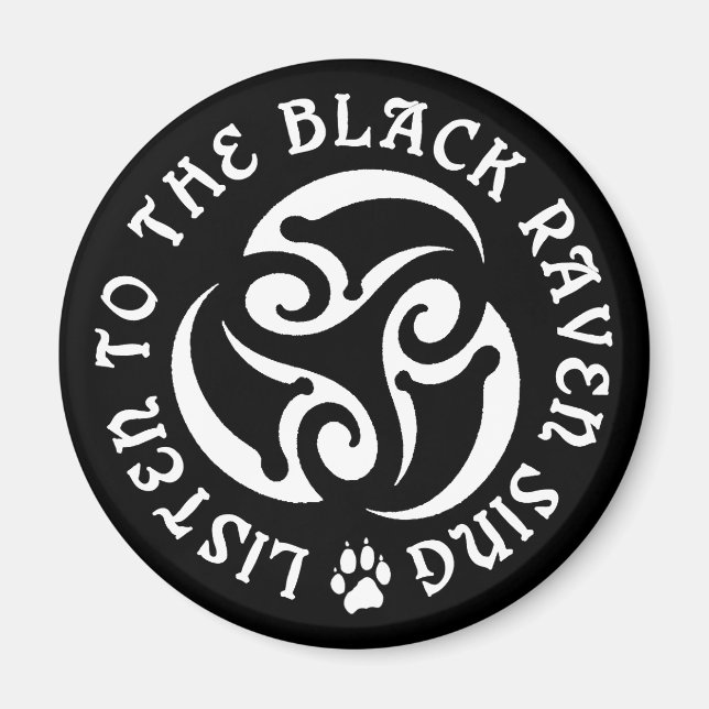 Blackwolf Majik - Raven Goddess Sing Magnet (Front)