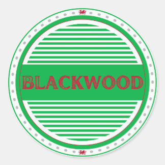 Blackwood City Pride Emblem – Welsh Identity Classic Round Sticker