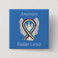 Bladder Cancer Angel Awareness Ribbon Pins
