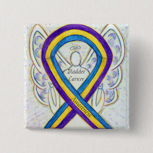 Bladder Cancer Angel Awareness Ribbon Pins