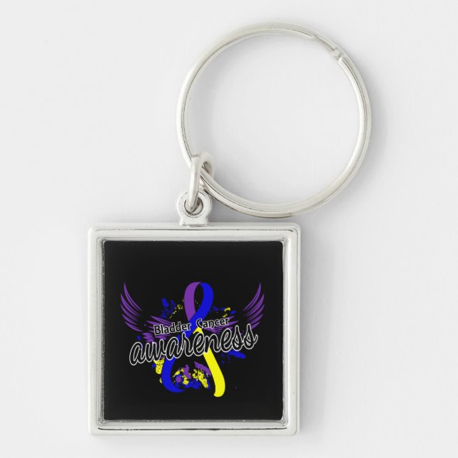 Bladder Cancer Awareness 16 Key Ring (Front)