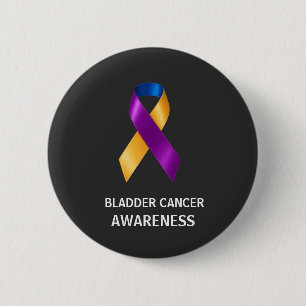 Bladder Cancer Awareness Merigold Ribbon 6 Cm Round Badge