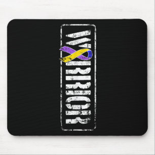 Bladder Cancer Awareness - Military Warrior Ribbon Mouse Pad