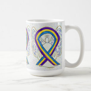 Bladder Cancer Awareness Ribbon Angel Art Mug