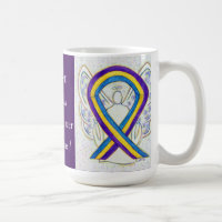 Bladder Cancer Awareness Ribbon Angel Mug
