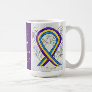 Bladder Cancer Awareness Ribbon Angel Mug