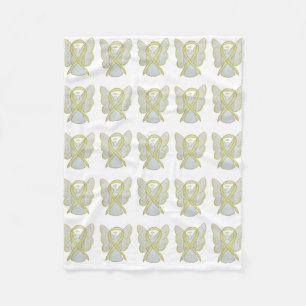 Bladder Cancer Awareness Ribbon Art Fleece Blanket