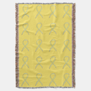 Bladder Cancer Awareness Ribbon Art Throw Blankets