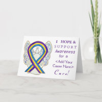 Bladder Cancer Awareness Ribbon Custom Angel Cards