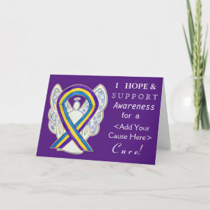 Bladder Cancer Awareness Ribbon Custom Angel Cards