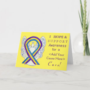 Bladder Cancer Awareness Ribbon Custom Angel Cards