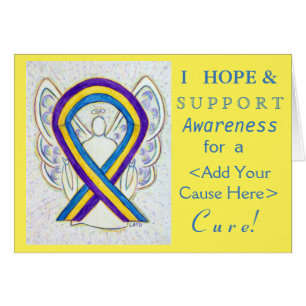 Bladder Cancer Awareness Ribbon Custom Cause Cards