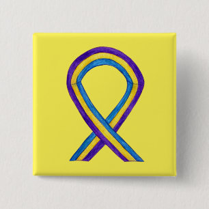 Bladder Cancer Awareness Ribbon Custom Pin Buttons