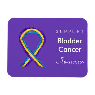 Bladder Cancer Awareness Ribbon Gift Magnet