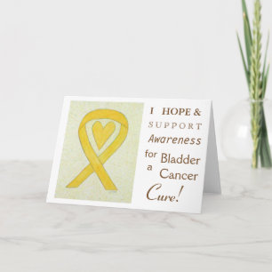 Bladder Cancer Awareness Ribbon Greeting Card