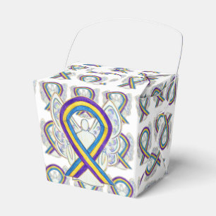 Bladder Cancer Awareness Ribbon Take Out Favour Box