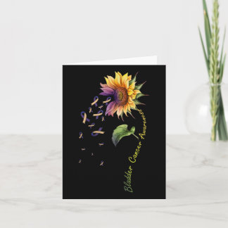 Bladder Cancer Awareness Sunflower Shirt  Card