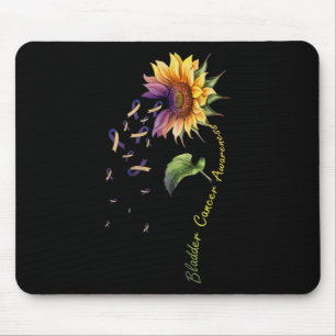 Bladder Cancer Awareness Sunflower Shirt Mouse Pad