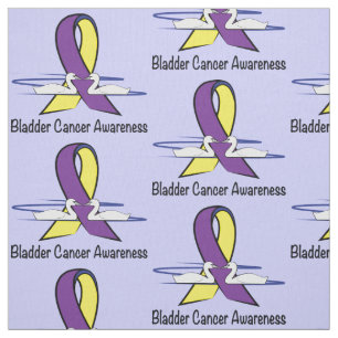 Bladder Cancer Awareness Swans Fabric