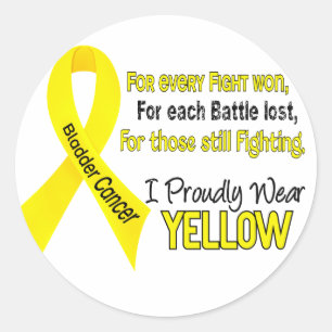 Bladder Cancer For Every…..I Proudly Wear Yellow 1 Classic Round Sticker