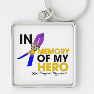 Bladder Cancer Tribute In Memory of My Hero Key Ring