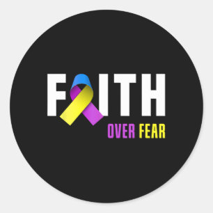 Bladder Cancer Warrior Faith God Bladder Cancer Classic Round Sticker