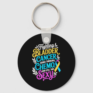 Bladder ribbon support bladder cancer awareness  key ring